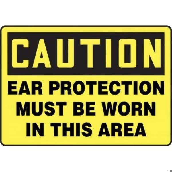 Accuform OSHA CAUTION SAFETY SIGN EAR FRMPPA604VA FRMPPA604VA - main